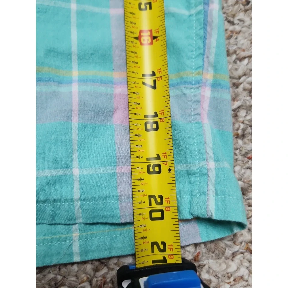 VTG POLO RALPH LAUREN Pastel Checkered Plaid Shorts Preppy 32x9 Actual USA‎